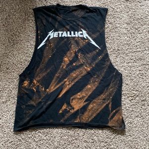 Metallica Bleached Cut Off Shirt | Band Shirt | Metallica Tank Top